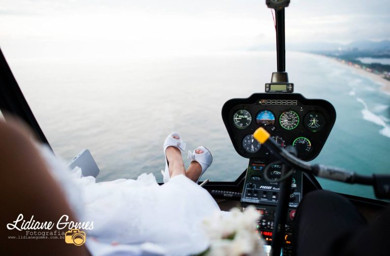 casamento de helicóptero